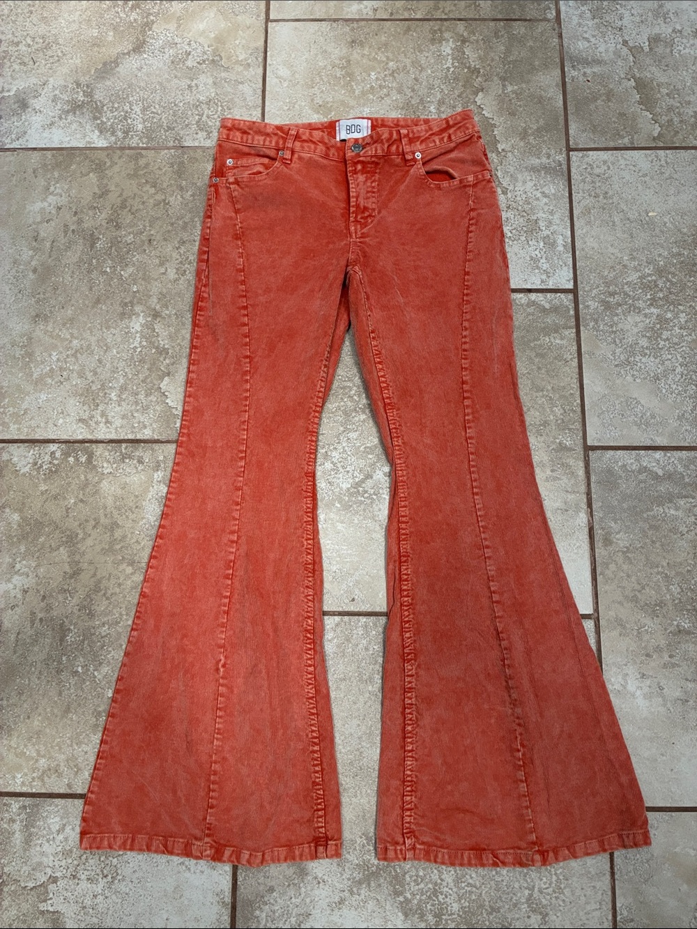 BDG Burnt Orange Corduroy Flare Pants